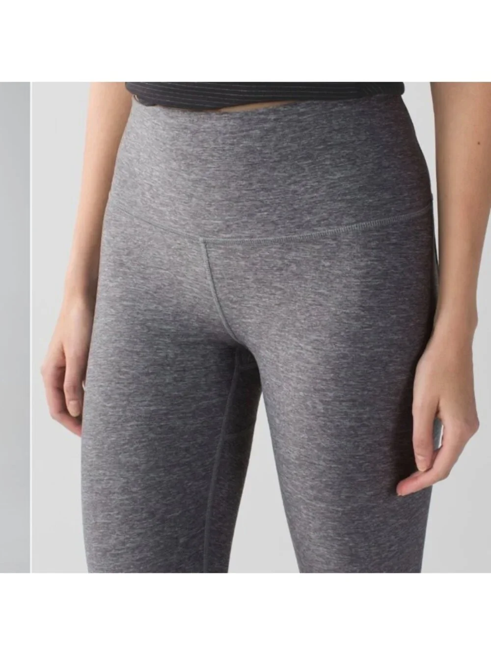 Lululemon True Self Crop Heathered Slate